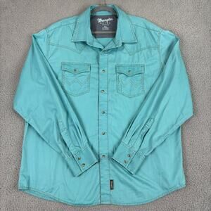 Wrangler Retro Premium Pearl Snap Western Shirt Mens XXL Long Sleeve Rodeo Ranch